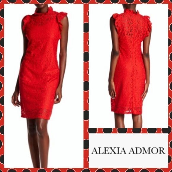 NWT MSRP $189 Alexia Admor Lace Sleeveless Sheath Dress - Picture 1 of 11
